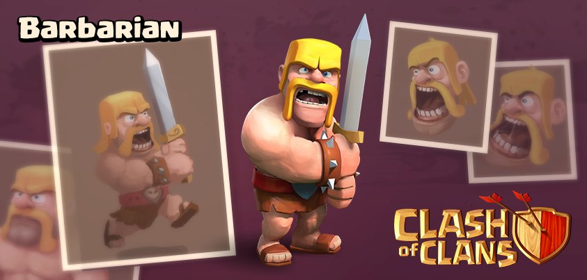 clash of clans level 4 barbarian