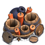 Гигантская бомба 3 и 4 уровня разряжена (вид в игре)